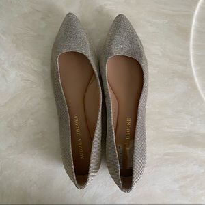 Audrey Brooke metallic glittery ballet flats | 7.5